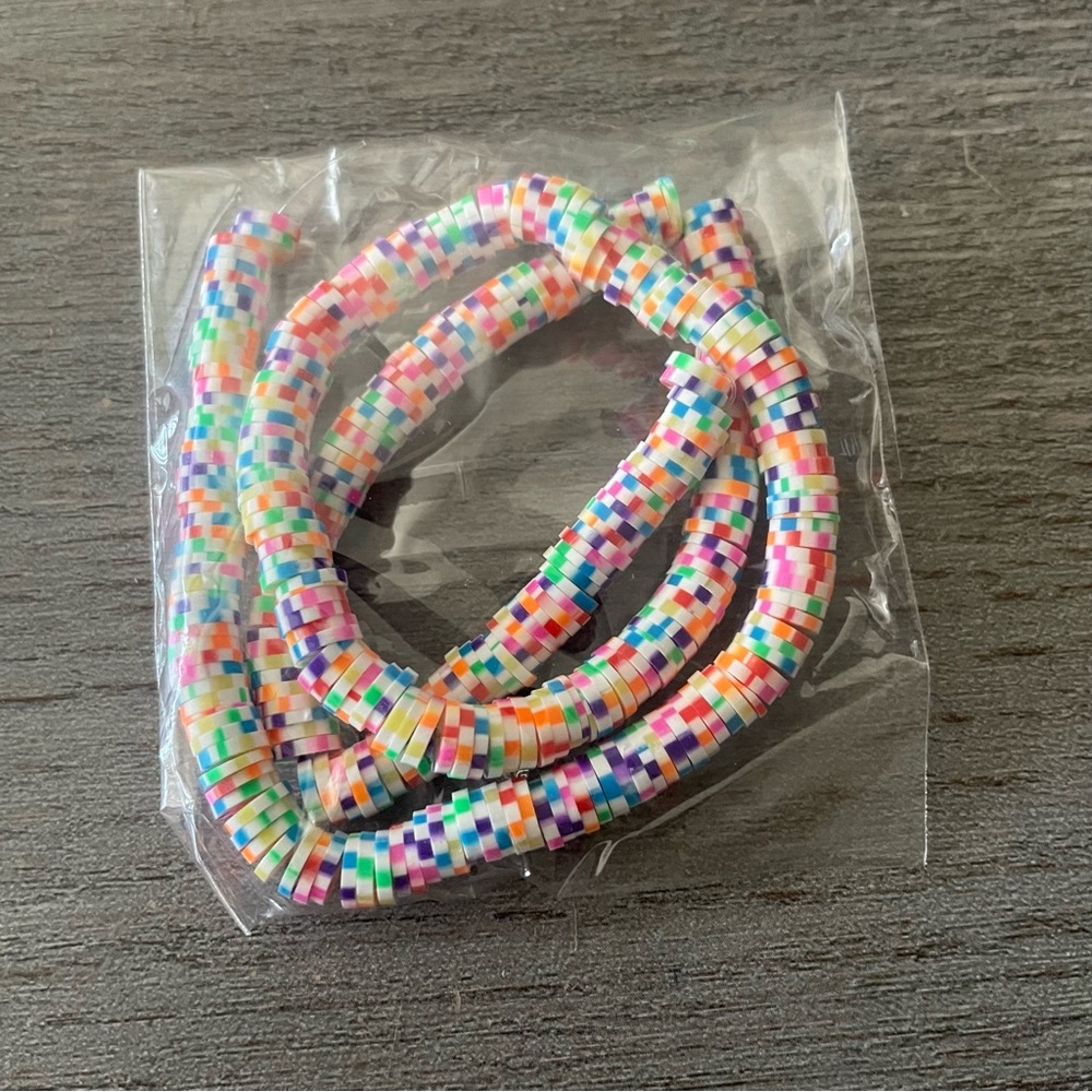 Rainbow Tie Dye Heishi Beads